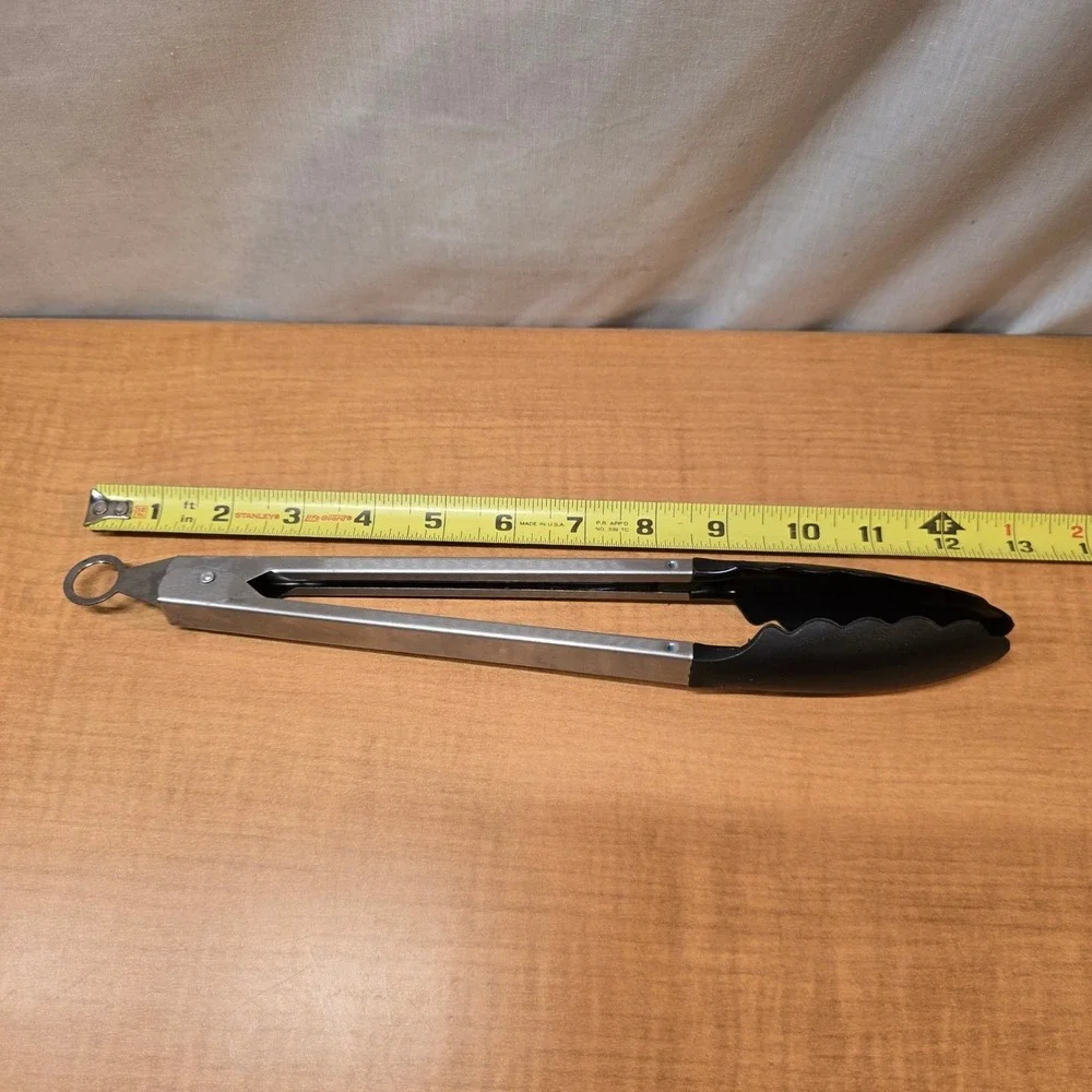 Kitchen Food Tongs Silicone Stainless Steel Set of 2‎ 12